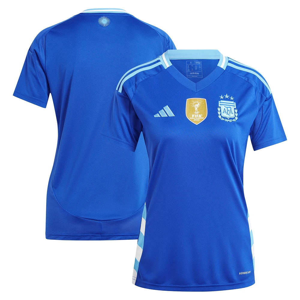 Maillot adidas bleu pour femme de l'équipe nationale d'Argentine 2024 extérieur réplique