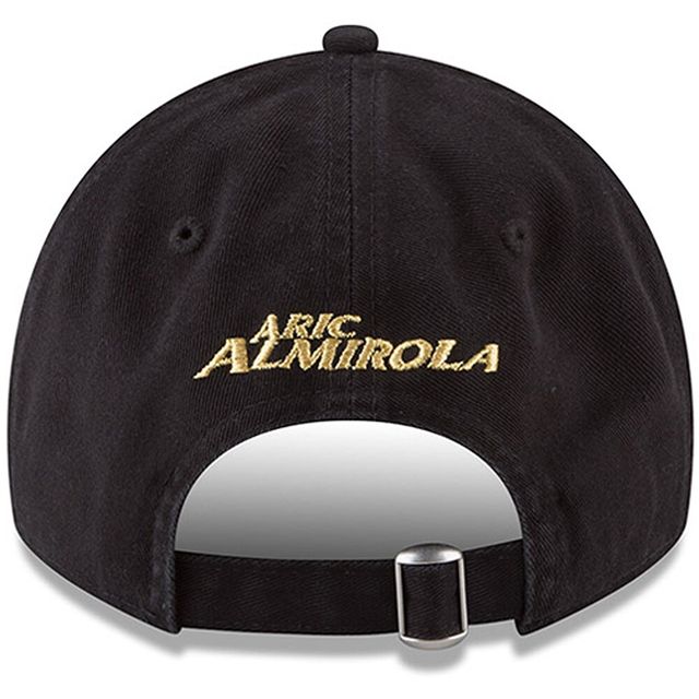 Casquette ajustable 9TWENTY noire lavée aux enzymes Aric Almirola New Era pour hommes