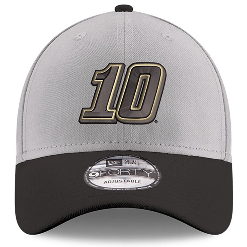 Men's New Era Gray/Black Aric Almirola 9FORTY Snapback Adjustable Hat