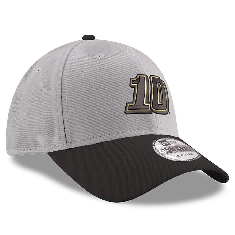 Men's New Era Gray/Black Aric Almirola 9FORTY Snapback Adjustable Hat