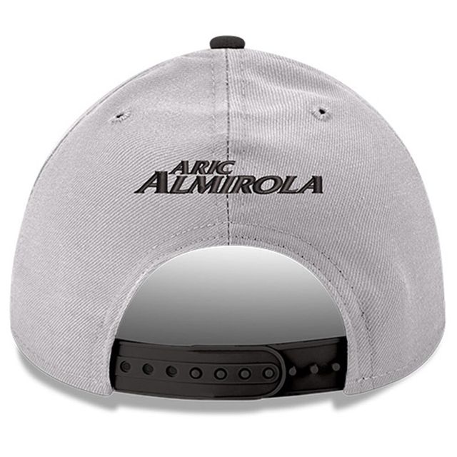 Casquette Aric Almirola 9FORTY Snapback réglable New Era pour homme, gris/noir