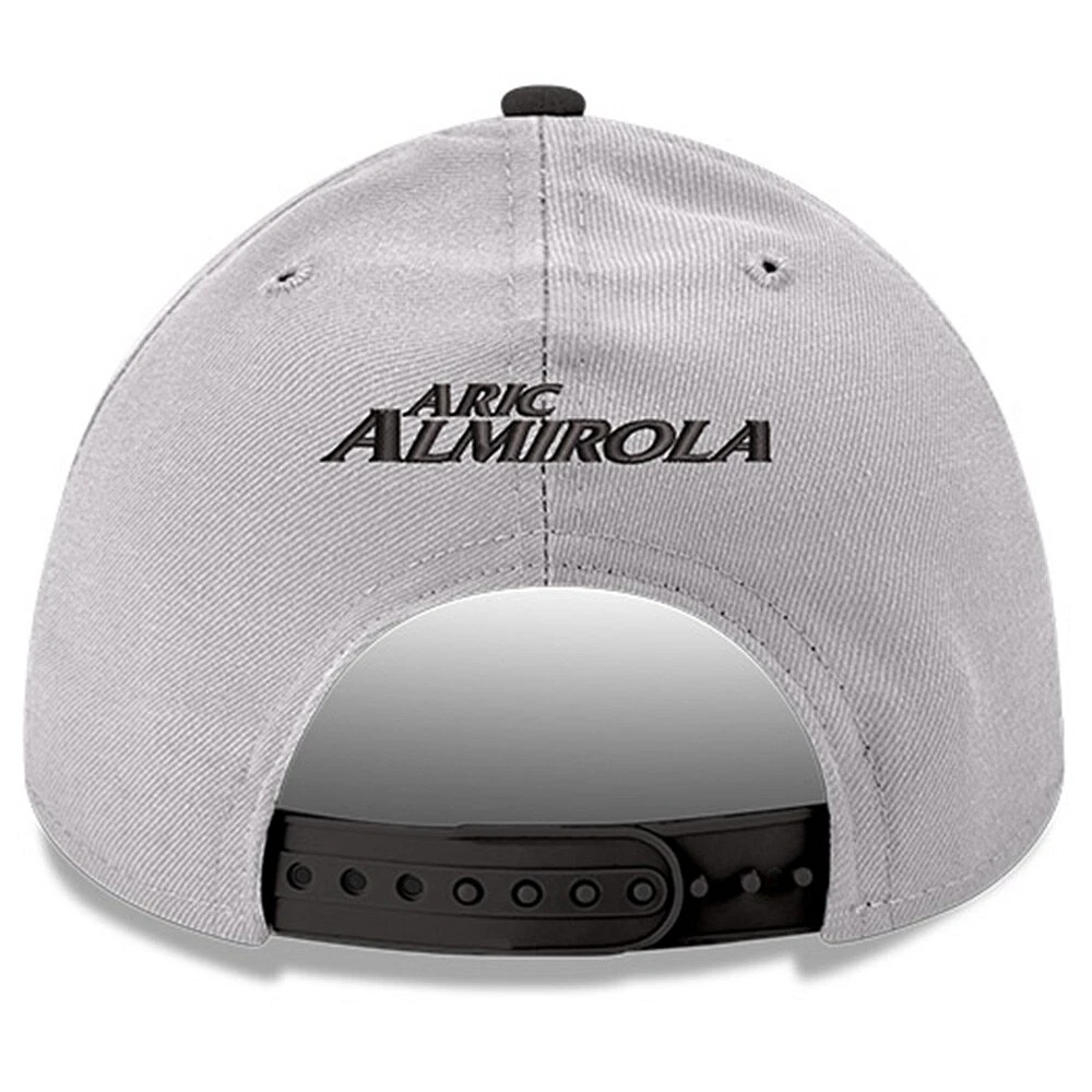 Men's New Era Gray/Black Aric Almirola 9FORTY Snapback Adjustable Hat