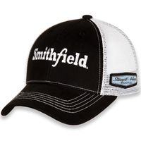 Men's Stewart-Haas Racing Team Collection Black/White Aric Almirola Smithfield Adjustable Hat