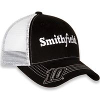 Men's Stewart-Haas Racing Team Collection Black/White Aric Almirola Smithfield Adjustable Hat