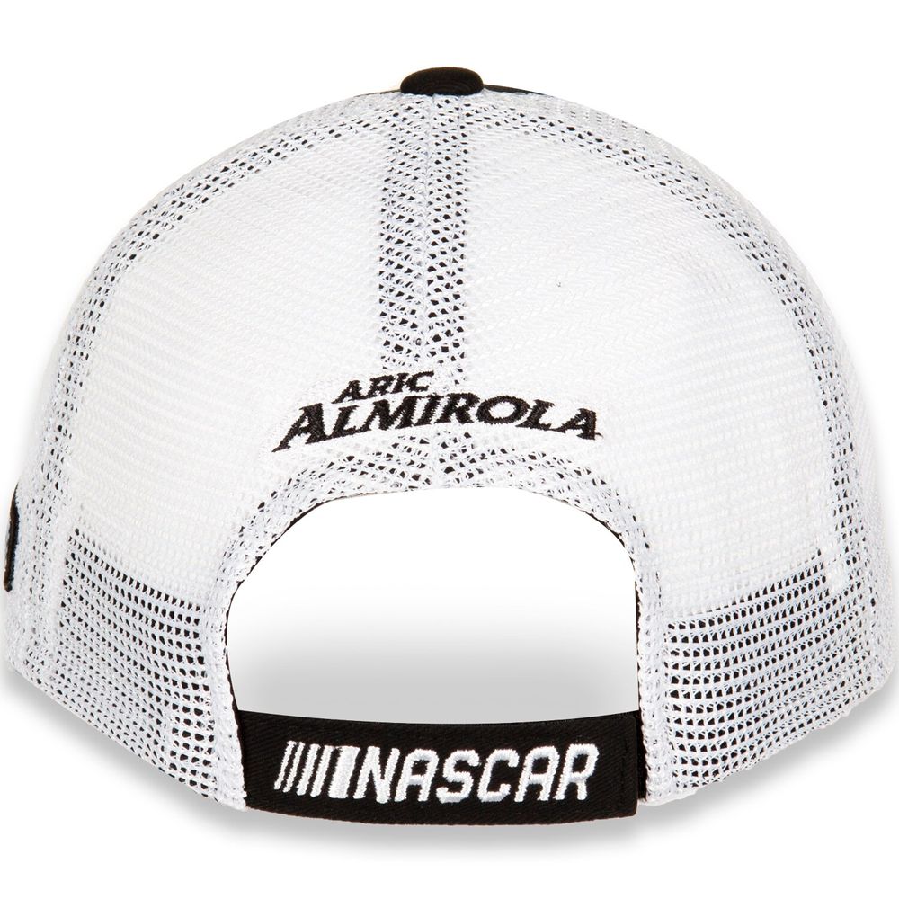 Men's Stewart-Haas Racing Team Collection Black/White Aric Almirola Smithfield Adjustable Hat