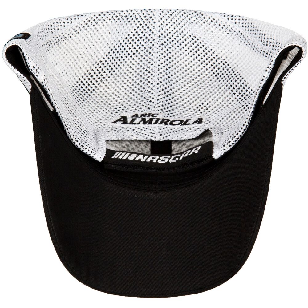 Men's Stewart-Haas Racing Team Collection Black/White Aric Almirola Smithfield Adjustable Hat