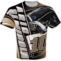 Men's Stewart-Haas Racing Team Collection White Aric Almirola Smithfield Sublimated Dynamic Total Print T-Shirt