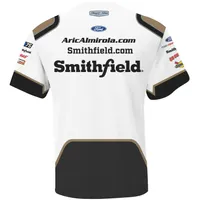 T-shirt blanc Aric Almirola Smithfield Sublimated Team Collection Stewart-Haas Racing pour homme