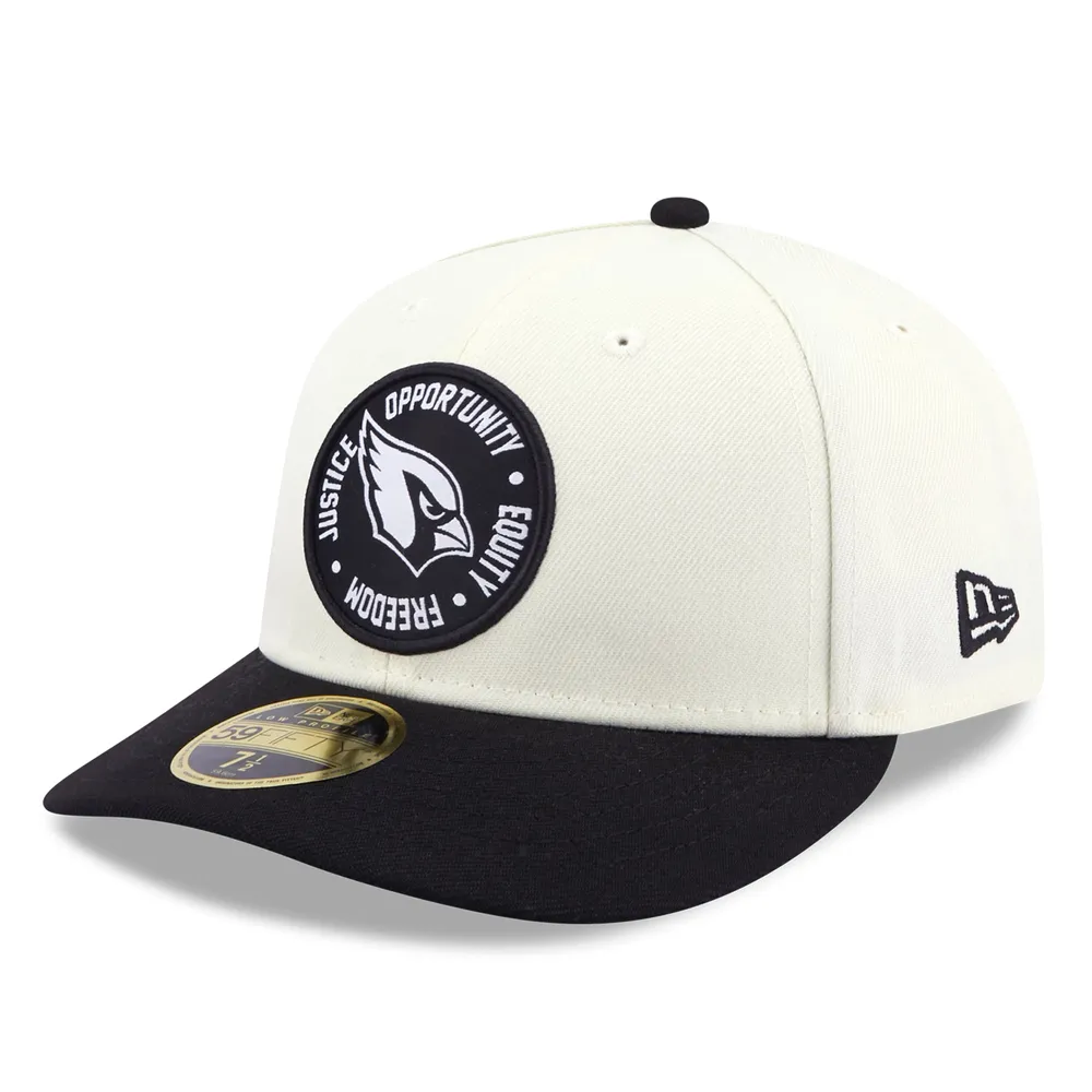 New Era Men's New Era Cream/Black Arizona Cardinals 2022 Inspire Change  59FIFTY Low Profile Fitted Hat