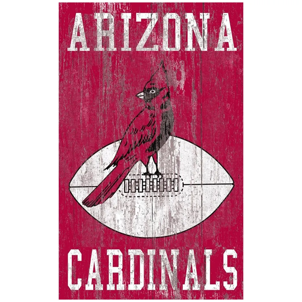 Arizona Cardinals Distressed Logo Cutout Sign