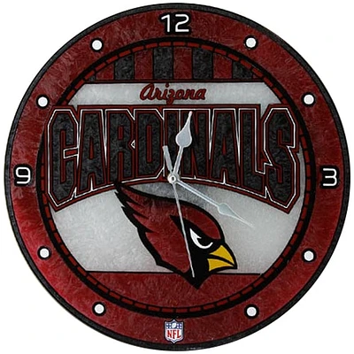 Arizona Cardinals 12" Art-Glass Wall Clock