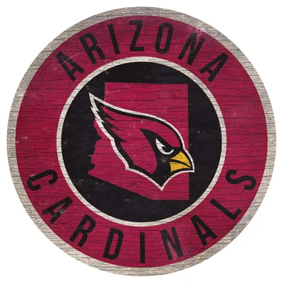 Arizona Cardinals 12'' x 12'' State Circle Sign