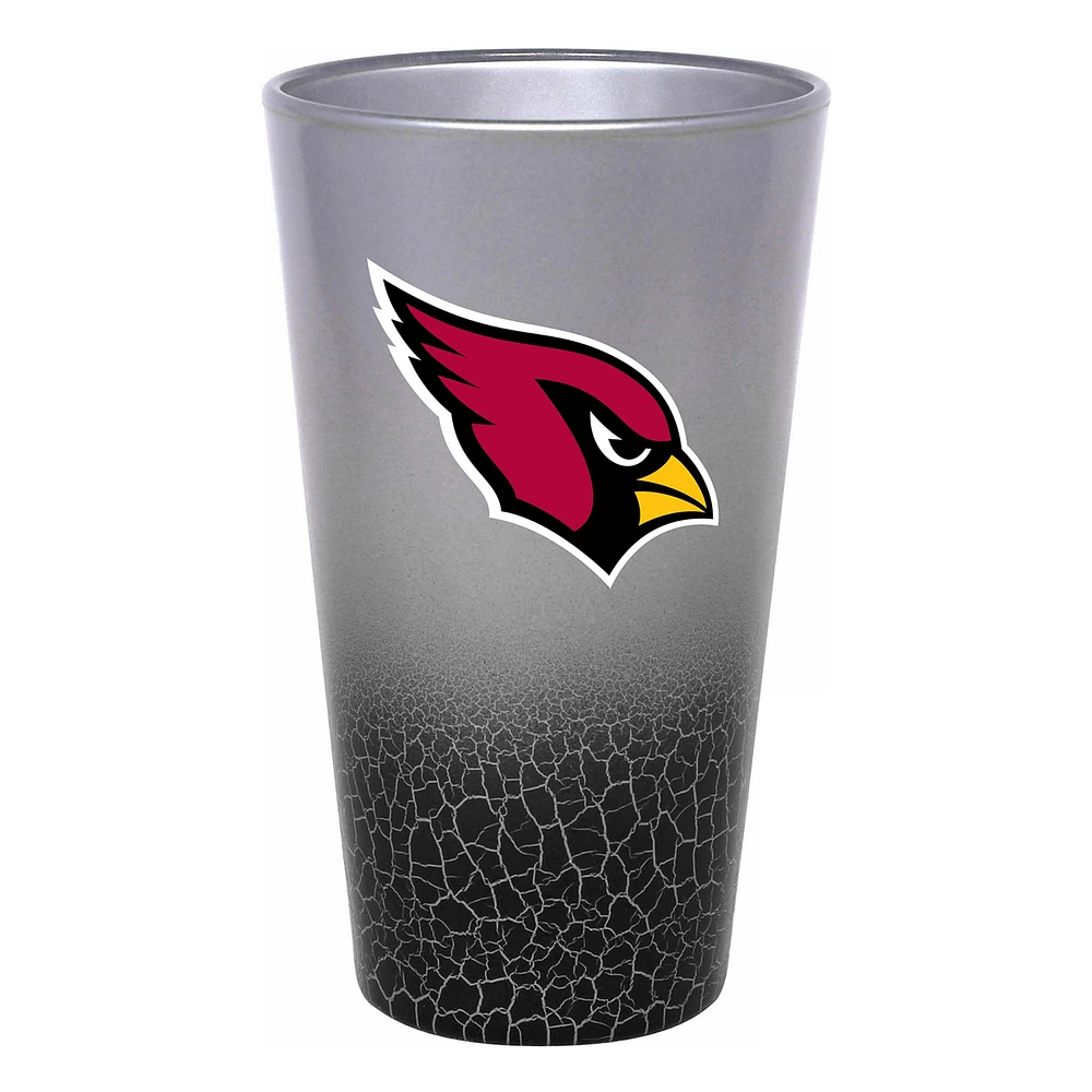 Cardinals de l'Arizona 16 oz. Verre à bière craquelé