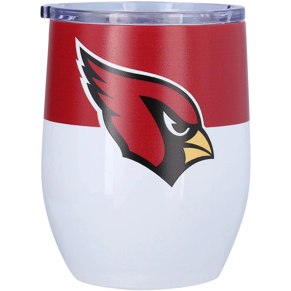 Arizona Cardinals 16oz. Logo Colorblock Stainless Steel Curved Tumbler