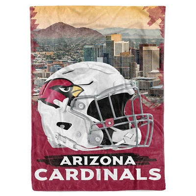 Couverture de croquis de ville 66" x 90" des Cardinals de l'Arizona