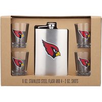 Arizona Cardinals 8oz. Stainless Steel Flask & 2oz. Shot Glass Set