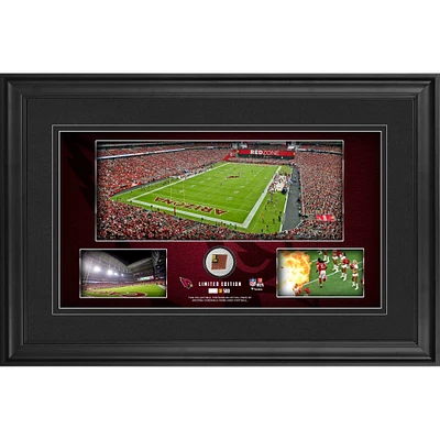 Arizona Cardinals Framed 10" x 18" Stadium Panoramic Collage with Game-Used Football - Limited Edition of 500