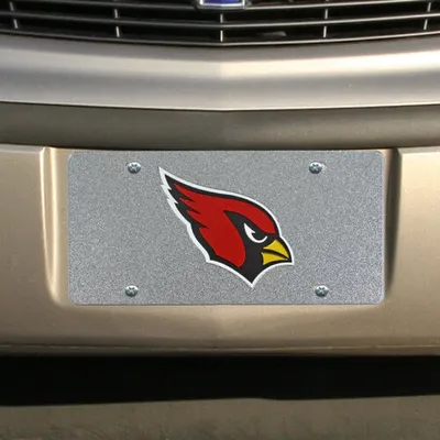 Arizona Cardinals Glitter License Plate - Silver