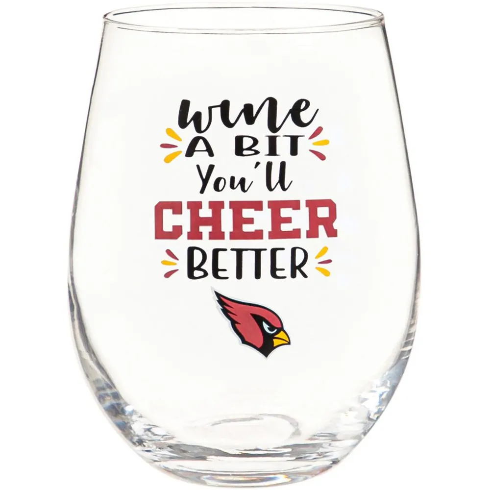 Lids Arizona Cardinals Team 17oz. Boxed Stemless Wine Glass Gift