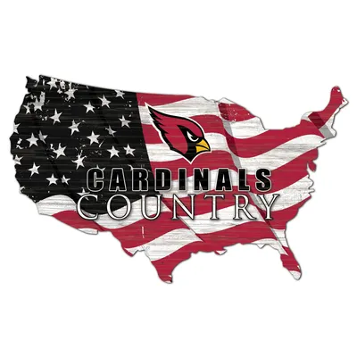 Arizona Cardinals USA Flag Cutout Sign