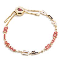 BaubleBar Gold Arizona Cardinals Slogan Pull-Tie Bracelet