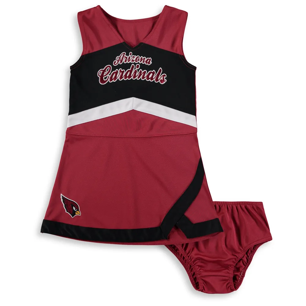 Lids Arizona Cardinals Girls Infant Cheer Captain Jumper Dress -  Cardinal/Black