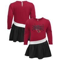 Girls Infant Cardinal/Black Arizona Cardinals Heart to Jersey Tri-Blend Dress