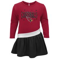 Girls Infant Cardinal/Black Arizona Cardinals Heart to Jersey Tri-Blend Dress