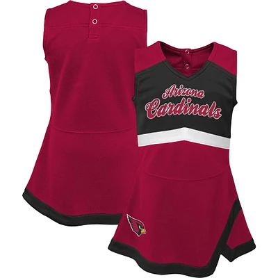 Robe pull Capitaine Cheer Cardinal des Cardinals de l'Arizona pour bébés filles