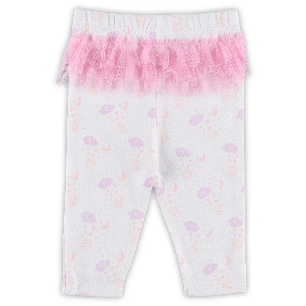 Girls Newborn & Infant White Arizona Cardinals Spreading Love Bodysuit and Tutu Leggings Set