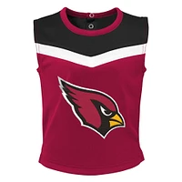 Ensemble de pom-pom girl deux pièces pour filles Cardinal Arizona Cardinals Spirit Cheer avec bloomer