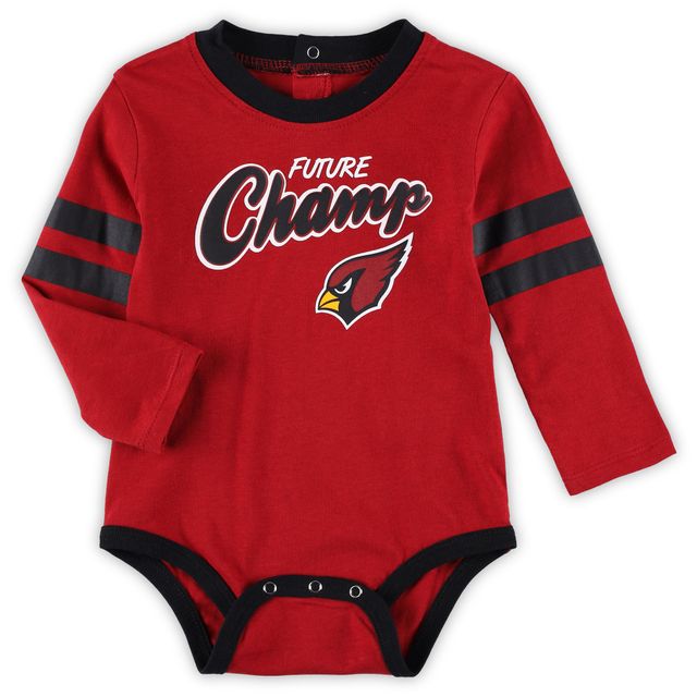 Ensemble body et pantalon à manches longues Little Kicker Cardinal/Black Arizona Cardinals pour bébé