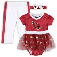 Arizona Cardinals Infant Tailgate Tutu Game Day Costume Set - Cardinal/White