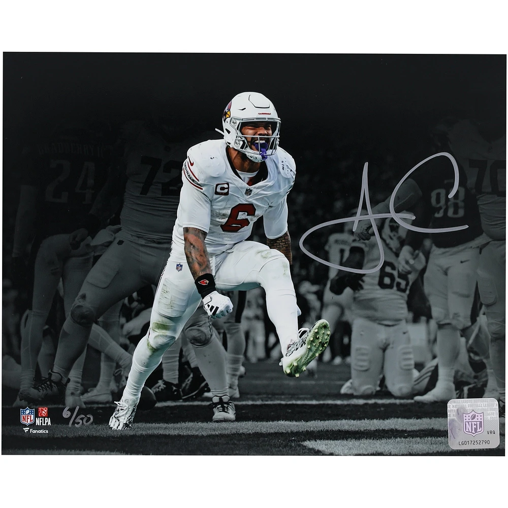James Conner Arizona Cardinals Autographed 8" x 10" Touchdown Celebration Spotlight Photograph - Limited Edition of 50