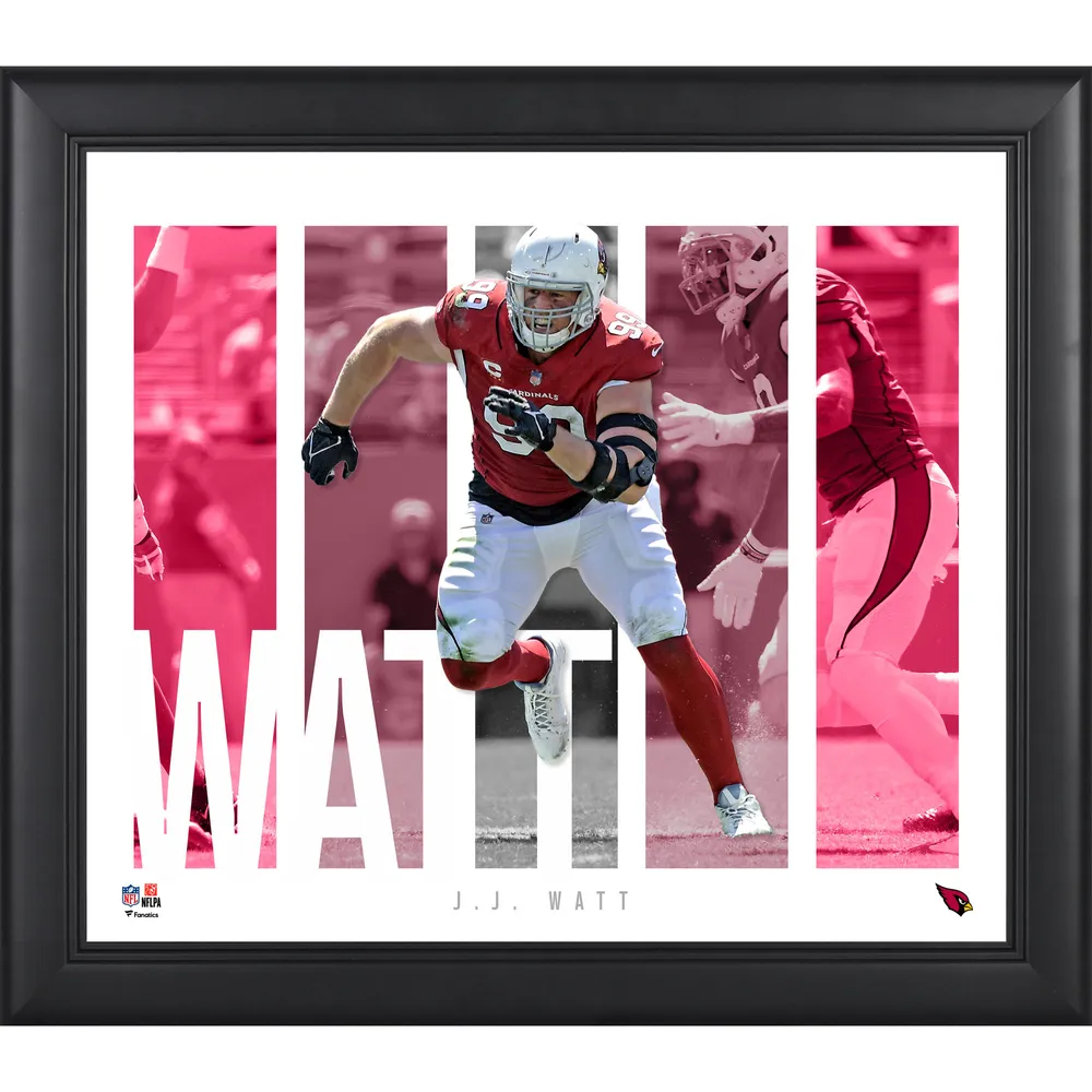 J.J. Watt Arizona Cardinals & Houston Texans Framed 15 x 17