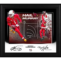 Kyler Murray et DeAndre Hopkins Arizona Cardinals Collage de diagrammes de jeu Hail Murray encadré 15" x 17" - Signatures en fac-similé