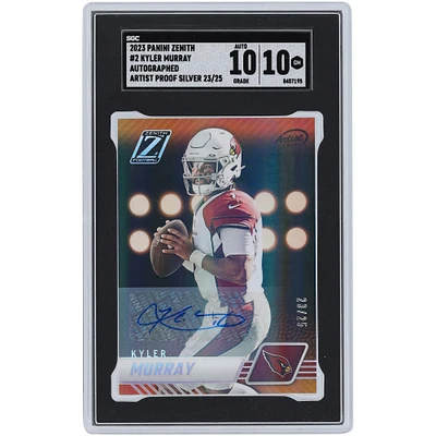 Kyler Murray Arizona Cardinals Autographed 2023 Panini Zenith Artist Proof Silver #2 #23/25 SGC Authenticated 10/10 Card