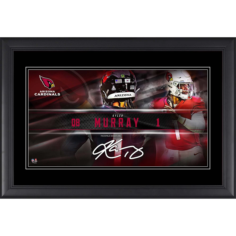 Kyler Murray Arizona Cardinals Facsimile Signature Framed 10" x 18" Player Nameplate Collage