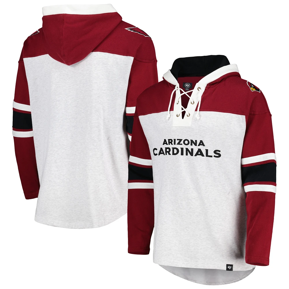 Chandail à capuchon lacets gris chiné pour hommes '47 Arizona Cardinals Gridiron