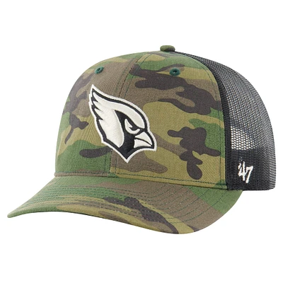 Casquette ajustable de camionneur Arizona Cardinals Camo '47 pour hommes