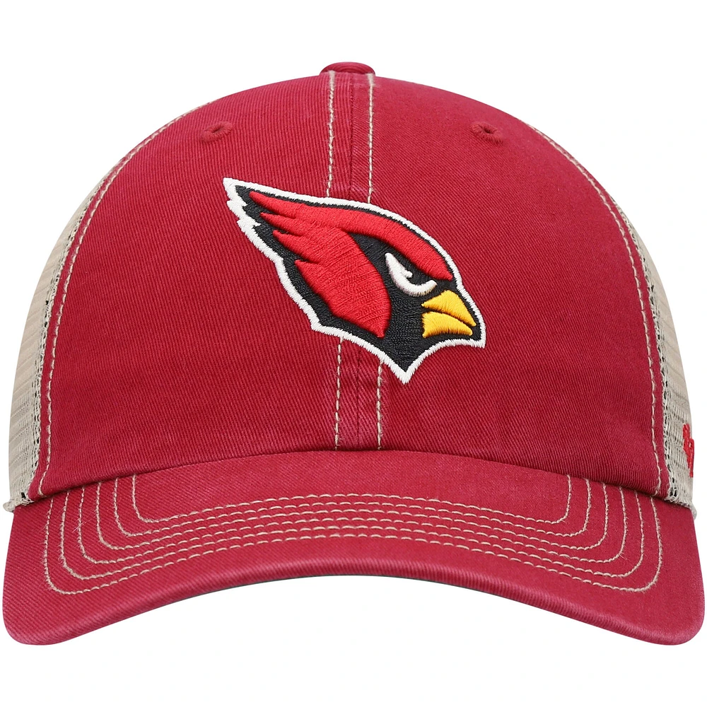 Casquette '47 Cardinal/Natural Arizona Cardinals Trawler Trucker Clean Up Snapback pour homme