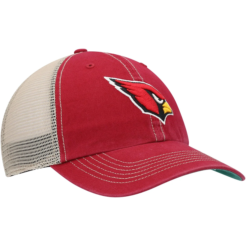 Casquette '47 Cardinal/Natural Arizona Cardinals Trawler Trucker Clean Up Snapback pour homme