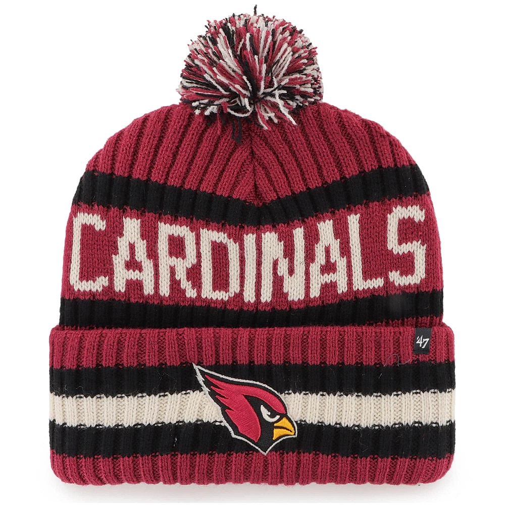 Bonnet en tricot à revers avec pompon '47 Cardinal Arizona Cardinals Bering pour homme