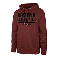 Men's '47 Cardinal Arizona Cardinals Box Out Headline Pullover Hoodie