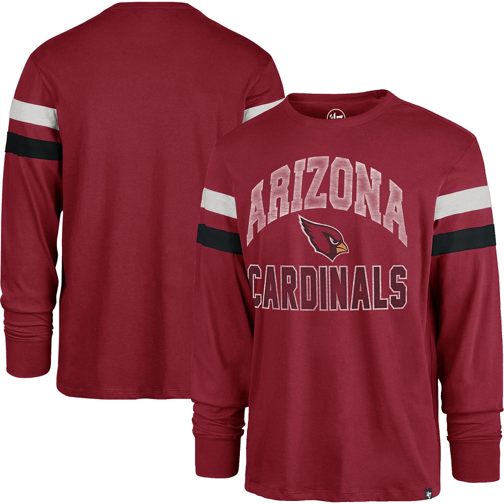 Men's '47 Cardinal Arizona Cardinals Irving Long Sleeve T-Shirt