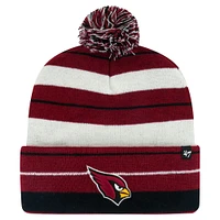 Bonnet en tricot à revers Powerline '47 Cardinal Arizona Cardinals pour femmes avec pompon