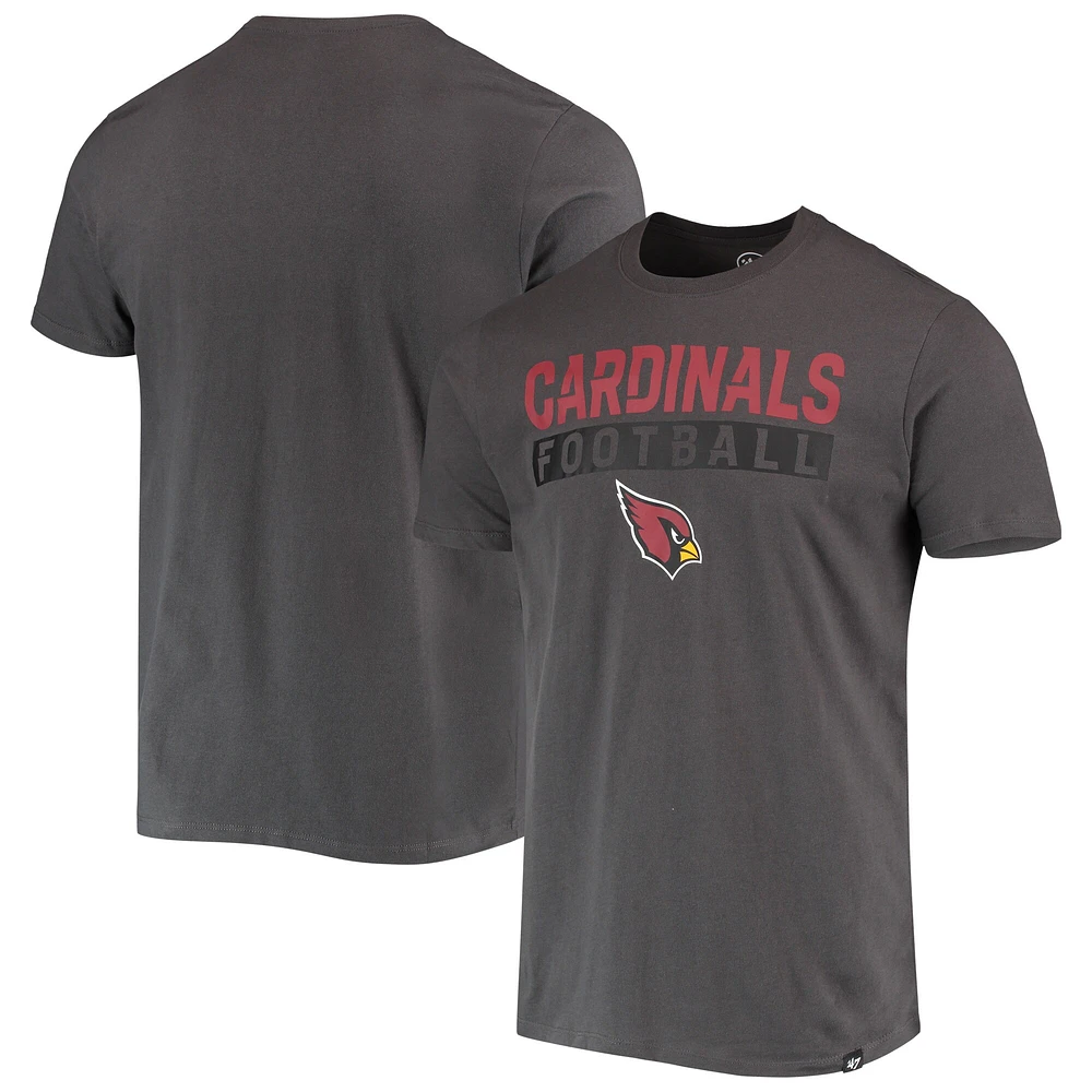 Men's '47 Charcoal Arizona Cardinals Dark Ops Super Rival T-Shirt