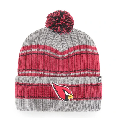 Bonnet en tricot à revers Rexford '47 Graphite Arizona Cardinals pour homme avec pompon