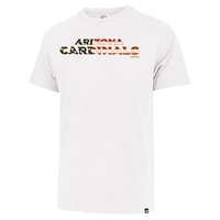 T-shirt Franklin pour hommes avec inscription drapeau des Cardinals de l'Arizona '47 blanc