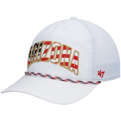 Casquette réglable '47 Arizona Cardinals Hitch Stars and Stripes Trucker blanche pour homme